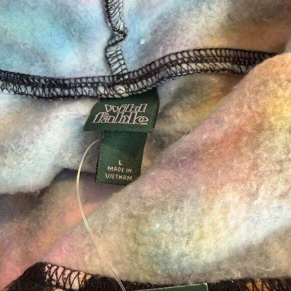 Wild Fable Women's Black Tie-Dye Cropped Long Sleeve Hoodie - Size Large - NWT - Picture 2 of 8